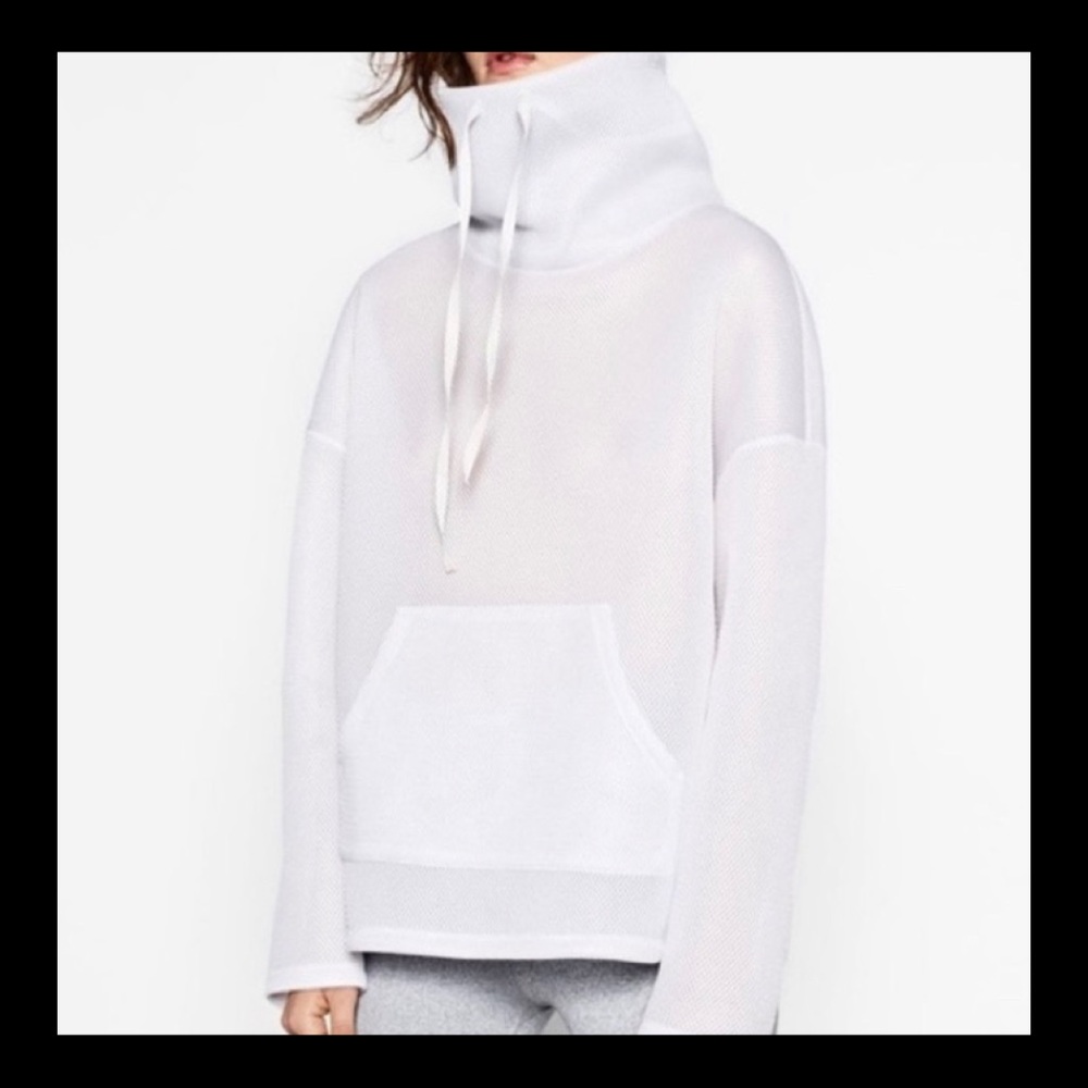Zara mesh sweatshirt. Never worn! Would look great over a black onesie